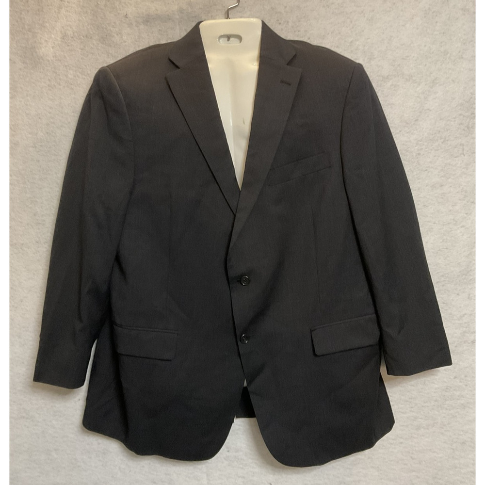 Hart Schaffner Marx Suit Jacket Men 46 Gray Wool Two Button Lined Blazer‎ USA